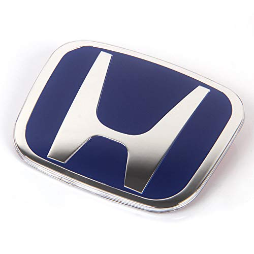 ShAwng 53 mm 50 mm Emblema Central del Volante para Honda Logo Sticker Civic Accord CRV HRV Fit Jazz City Odyssey Jade Vezel, Azul, 50x40 mm