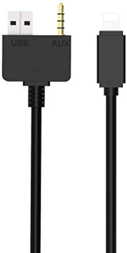 Shine - Cable de Carga AUX para Interfaz de música U-S-B y Conector de 3,5 mm, Compatible con iPXs XS MAX XR X 8 7 7 Plus para Hyundai KIA (39 PU adas)