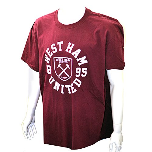West Ham - Camiseta Oficial en Granate para Hombre Caballero (L) (Granate)