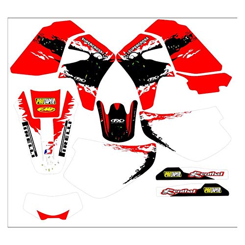 Wjyfexble Motocross Gráficos Pegatinas Calcomanías Kits para Honda XR650R XR650 XR 650R 2000-2010 WYJHN (Color : As Shown)