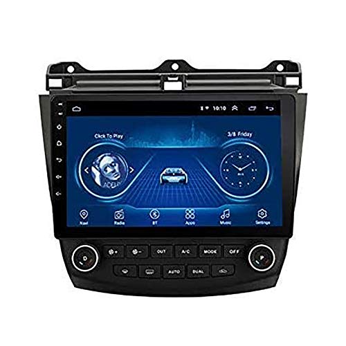WY-CAR 10 Pulgadas en el Tablero Dash Car Stereo Android 8.1 MP5 Player para Honda Accord 7 (2003-2007), GPS Radio Stereo 2.5D de Pantalla táctil de Borde Curvo, WiFi, BT, inversión