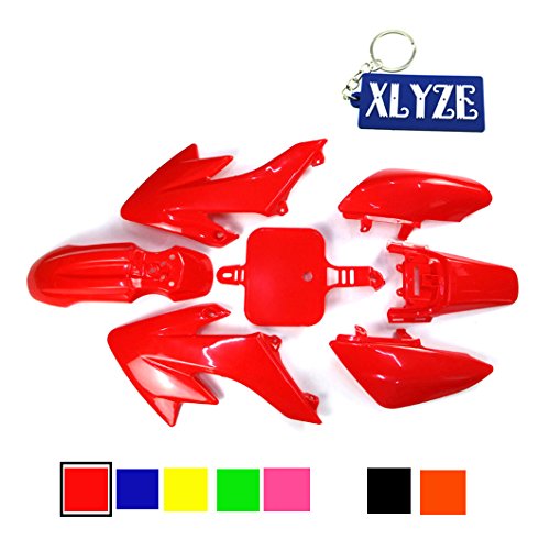 XLYZE Red carenado kit de defensa de plástico para Piranha CRF50 XR50 50cc 70cc 90cc 110cc 125cc 140cc 150cc 160cc suciedad Pit Bike SDG SSR