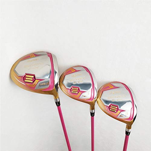 YDL Sistema de Golf Pink Golf Set de Golf Honma Bere S-06 Golf Club de 4 Estrellas Drive + 3/5 Wood Grafite Shaft L con la Cabeza del Club (Color : 11.5driver)