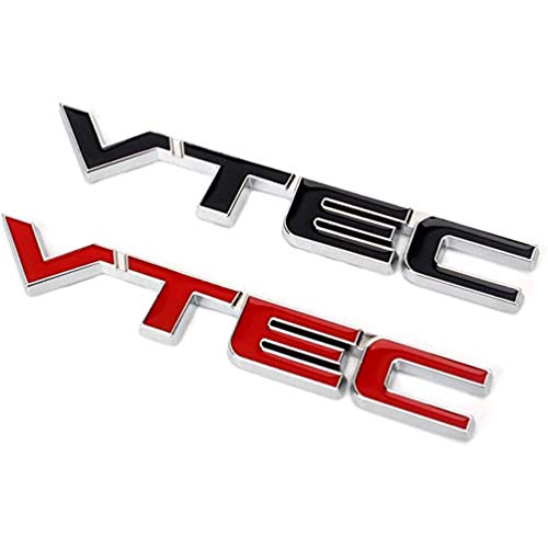 YFBB VTEC Car End Piece Trunk Badge Insignia Metal Logo Calcomanías Emblema, para Honda Civic Accord City HR-V CR-Z FCX BRV Pilot VEZEL