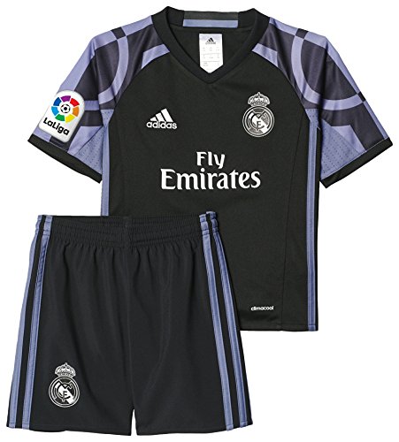 adidas Real Madrid CF 2015/16 3 SMU Mini Conjunto Jugador, niño, Negro/Morado, 5-6 años