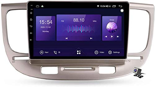 Android 9.1 GPS Navigation Stereo Radio para Kia Rio 2 2005-2011, 9" Pantalla Coche Media Player Soporte Carpaly/5G FM RDS/Control Volante/Bluetooth Hands-Free