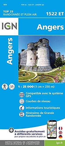 Angers 1:25 000: 1522/ET (Top 25 & série bleue - Carte de randonnée)