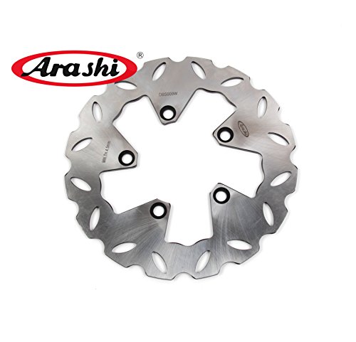 Arashi Rotor de disco de freno trasero para Kawasaki J125 ABS 2016-2020 / J300 2014-2015 ABS 2014-2020 / J300 SPECIAL EDITION 14-15 ABS 2014-2017 Accesorios para motocicletas Plata