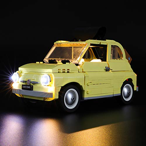 BRIKSMAX Kit de Iluminación Led para Lego Fiat 500,Compatible con Ladrillos de Construcción Lego Modelo 10271, Juego de Legos no Incluido