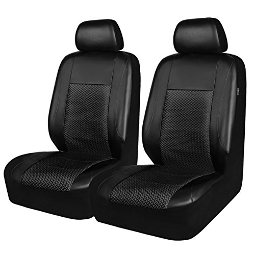 CAR PASS caballo kingdm Universal asiento de coche asiento de fundas protectores de piel sintética y malla airbag Compatible