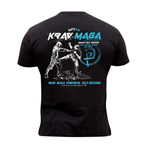 Dirty Ray Artes Marciales Krav Maga camiseta hombre T-shirt DT24 (L)