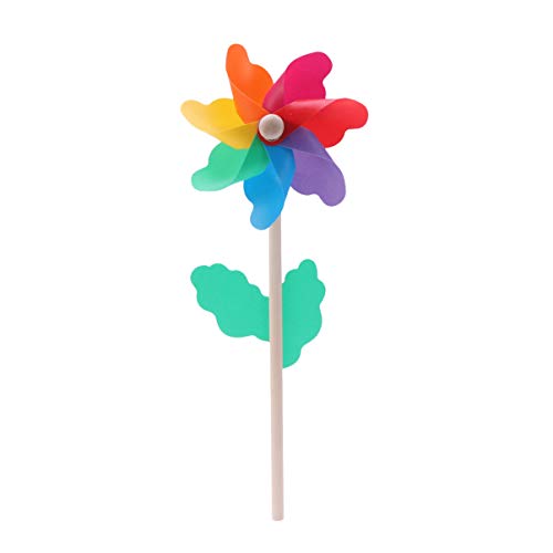 DOITOOL Juego de 10 molinillos de viento coloridos para fiestas de juguete para niños, jardín, césped, decoración de fiestas