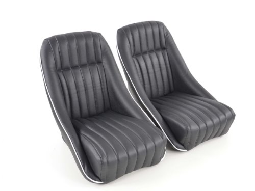 FK-Automotive FKRSE011081 - Juego de asientos deportivos (1 unidad), color negro