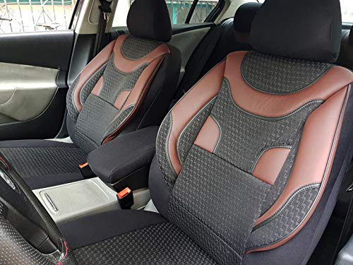 Fundas de asiento K de Maniac | universal Negro de color rojo | Fundas para asientos de coche kit completo para | Auto accesorios Interior | no1929652 | coche Tuning | Asiento | de asiento