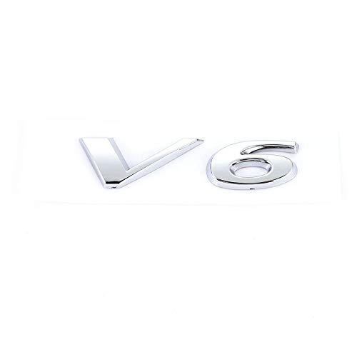 HTTY Etiqueta engomada del Coche 3D 3.0 5.0 V6 V8 V6T V8T Pegatinas Emblema Trasero Calcomanías de Insignia para Jaguar SUV I-Pace XJ XF F-Type XK 3.0 V6T A3 A4 A4 (Color Name : V6 Sticker)