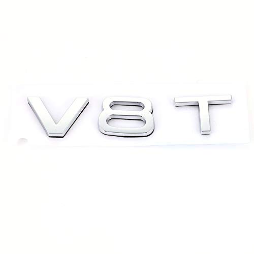 HTTY Etiqueta engomada del Coche 3D 3.0 5.0 V6 V8 V6T V8T Pegatinas Emblema Trasero Calcomanías de Insignia para Jaguar SUV I-Pace XJ XF F-Type XK 3.0 V6T A3 A4 A4 (Color Name : V8T Sticker)