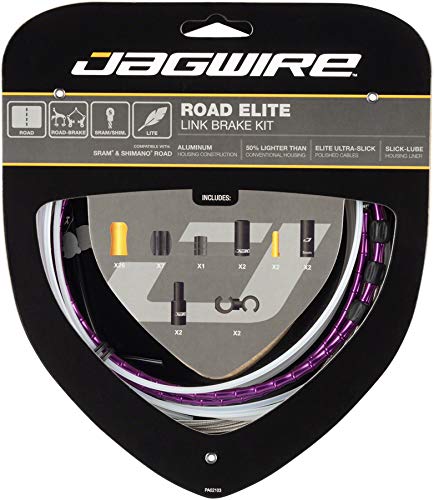 Jagwire Road Elite Link Brake Kit de Tubos y Cables de Freno para Adulto, Unisex, Malva, Talla única