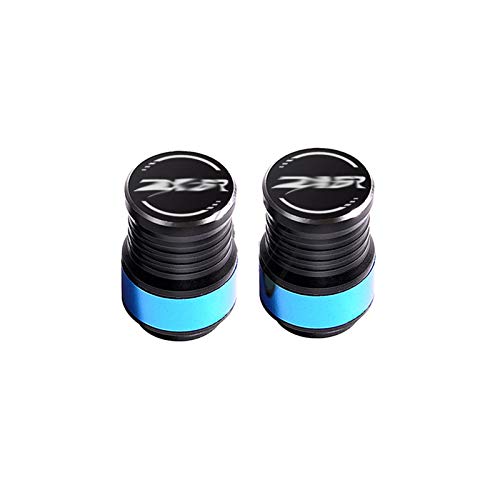 JINBINB Accesorios de la Motocicleta Tapas de válvulas de neumático de la Rueda Cubiertas/Ajuste para Kawasaki ZX-6R ZX6R Todo el año (Color : Blue)