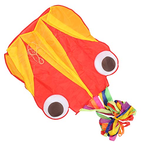 Jingyig Cometas, Cometa con Forma de Animal Kite Flyer al Aire Libre con línea de Cometas de 30 m para niños para Jugar(Red Yellow Tube Color Tail)