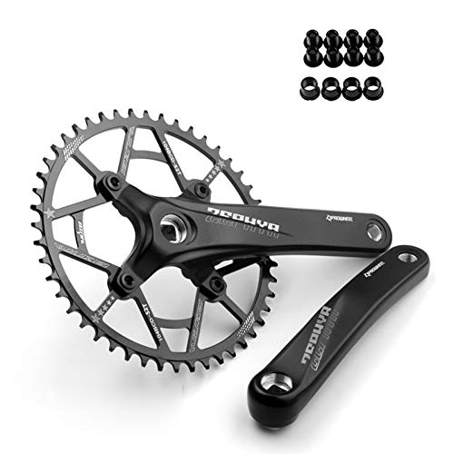 Juego De Bielas Y Bielas MTB, Piñón De Manivela De Orificio Cuadrado De Bicicleta, Bielas De 170/175 Mm 104BCD 30-52T Platos Anchos Y Estrechos para Bicicleta De Montaña 175 mm/52T