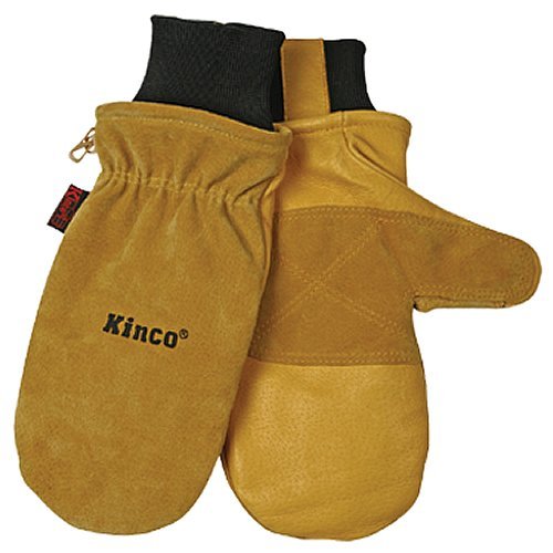 KINCO 901T-XL Pigskin - Guantes para hombre (forro térmico, hilo de Draylon, talla XL), color dorado