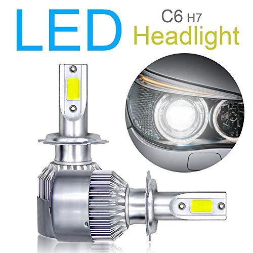 Kit de conversión de bombillas LED H7 para faros delanteros, chips COB avanzados, luces de cruce/luces antiniebla, 10800 lm, 6000 K, 120 W, blanco superbrillante