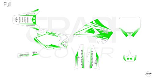 Kit de decoración para moto Cross Kawasaki KX 125 Ultron Blanco Verde 2003 a 2008