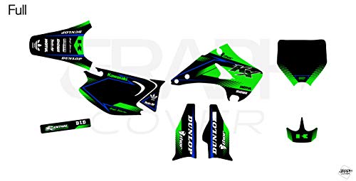 Kit de decoración para moto Cross Kawasaki KX 125 Ultron Verde Azul 2003 a 2008
