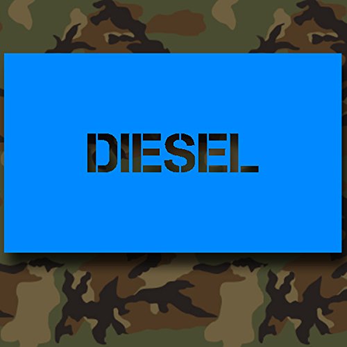 * lackiersc hablonen Pegatinas – Diesel US Army lackiersc hablonen Pegatinas Stencil Plantilla Depósito de combustible para Willys Jeep Dodge Humvee Vehículo Militar (7 cm de ancho) # A457