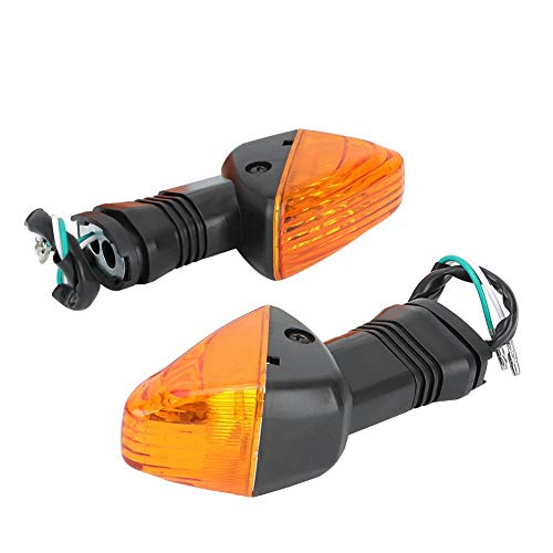 Lámpara de luz de señal de giro 2PCS apta para accesorios de modificación de motocicleta ZX-6R KLE KLR Z750S(Negro + amarillo)