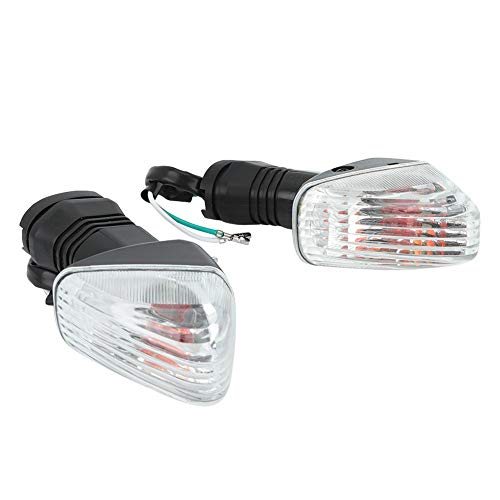Lámpara de luz de señal de giro 2PCS apta para accesorios de modificación de motocicleta ZX-6R KLE KLR Z750S(Negro + blanco)