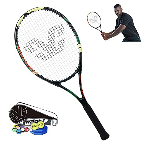 MMIAOO Raqueta de tenis de 26 pulgadas , juego de raqueta de tenis de aleación de aluminio, raqueta de equilibrio para principiantes,Unisex Adulto