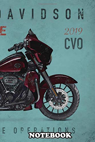 Notebook: Davidson Cvo Street Glide Retro Poster 2019 Harley , Journal for Writing, College Ruled Size 6" x 9", 110 Pages