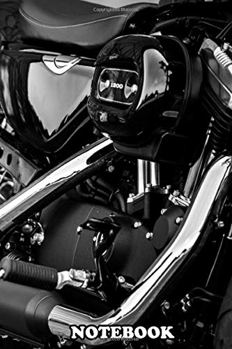 Notebook: Harley Davidson Forty Eight Black And White Close Up , Journal for Writing, College Ruled Size 6" x 9", 110 Pages