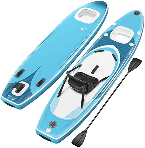 ¡Novedad de feria ISPO 2020! Premium Tabla Hinchable Paddle Surf WBX con Ventana 2en1 | Agarre para cámara + 9en1 Set SUP | Marca de calidad alemana | Tabla inflable Stand Up Paddle| Asiento de kayak