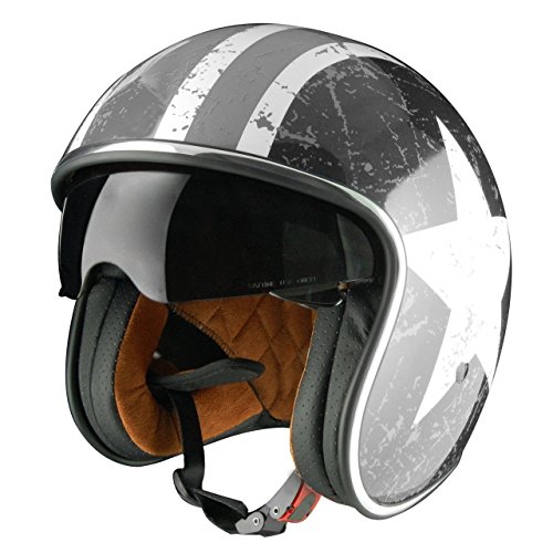 Origine Helmets Sprint Rebel Star Grey - Casco Abierta, Blanco/Gris, XL (61-62 cm)