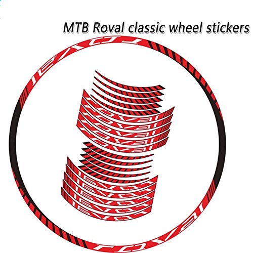 Pegatinas clásicas de ruedas MTB ROVAL ROVAL RUEDAS DE DEACL JUEGO PARA 26/27.5/29 pulgadas de uso de dos ruedas pegatinas (Color : 29inch orange)