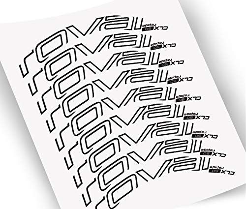 Pegatinas de ruedas para bicicleta de carretera 700C Bicicletas Roval Clincher de carbono para 50 mm de profundidad dos ruedas calcomanías etiqueta decoración (color: freno D blanco mate)