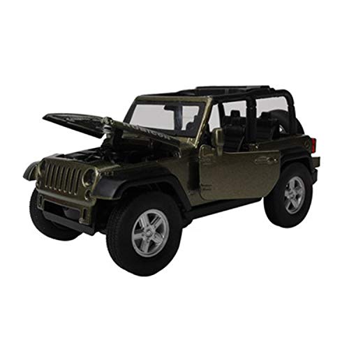 QRFDIAN 1:32 Jeep Wrangler Modelo de Coche descapotable de Cross-Country Modelo de Coche de aleación de Juguetes de Regalo para niños (Color : Negro)
