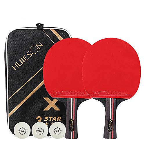 Rayami Kit de Raqueta de Ping - Pong de está Hecho de Fibra de Carbono/7 Capas de láminas,Traje de Raqueta de Tenis de Mesa,Traje de Raqueta de Entrenamiento.