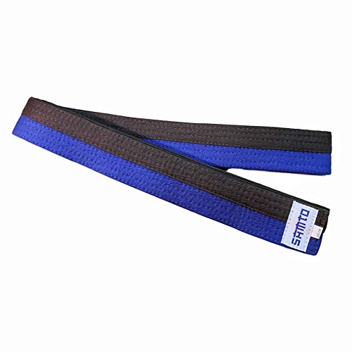 SAMTO Cinturón Infantil Judo, Karate, Taekwondo y Otras Artes Marciales (Azul-Marron)