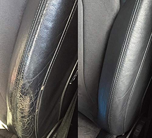 Soul S-Line - Kit de restauración para el respaldo del asiento de piel de color negro para retoques de arañazos, abrasión y coloración del interior del reposabrazos del coche (60 ml asientos)