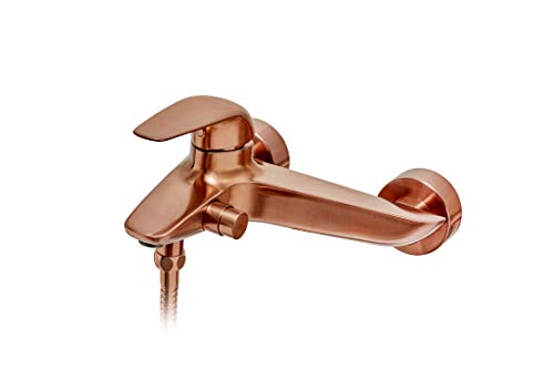 Strohm TEKA – Grifo monomando de baño/ducha ÍTACA con SafeTouch y amortiguador de ruido. Acabado cobre