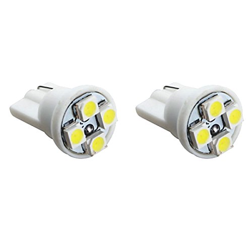 T104W - Blanco SMD LED lámpara bombilla de repuesto luces de posición W5W T10 12V Numero de luz de la placa Interior de luz del coche 4xSMD LED