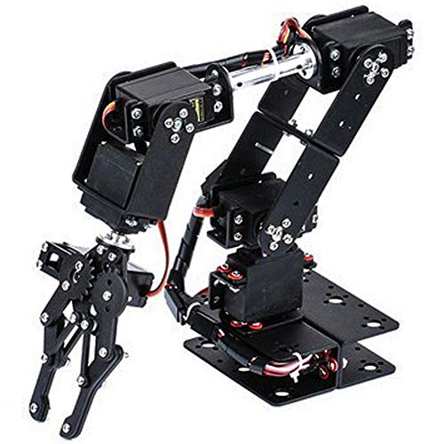 Taidda Brazo mecánico, Robot 6DOF Abrazadera de Brazo mecánico Kit de Garras Manipulador DOF Piezas de Robot Industrial para la enseñanza universitaria Producción IDY