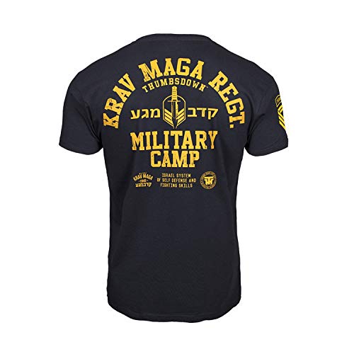 Thumbs DownKrav Maga T-Shirt para Hombre. Military Camp. Artes Marciales. Gym. Training. Casual (Talla Xlarge)