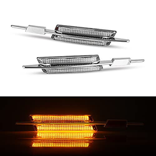 [1 Par] OZ-LAMPE luces dinámicos LED intermitentes laterales, luces indicadoras de dirección (color ámbar) para coche E90 E91 E92 E93 E60 E61 E82 E88, 3/5/1 Series