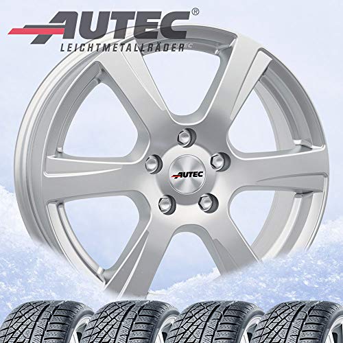4 ruedas de invierno Autec Polaric ECE 6,5 x 16 ET50 5 x 114,3 plata brillante con 205/55 R16 91H Michelin Alpin 6 para Kia Ceed