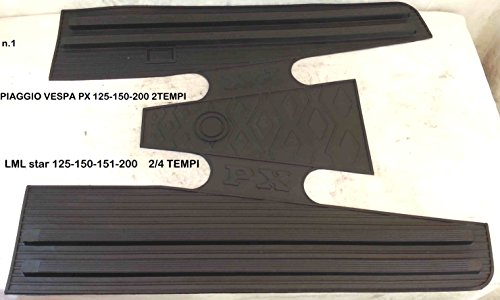 Alfombrilla LML Star 125-150-151-200 cc negra de goma ref. 1 alfombra