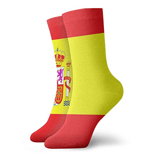 BEDKKJY Calcetines de tripulación Bandera española Nuevo calcetín Especial para Fiesta Deportiva Unisex Liquidación para Adolescentes